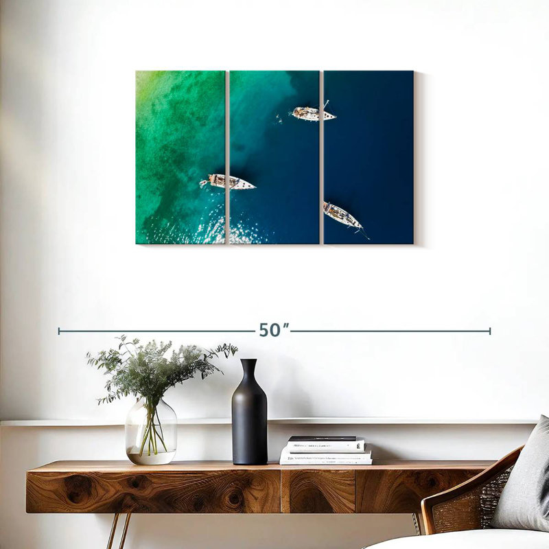 Bateaux à Mykonos, H 20 po x l 33 po
