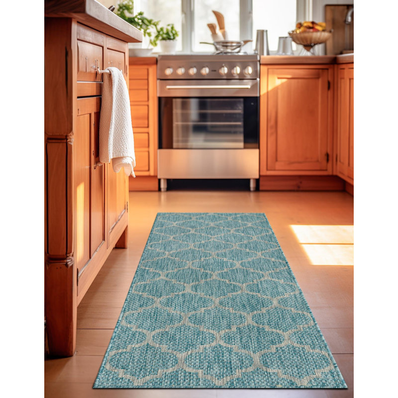 Bartonsville Geometric Indoor / Outdoor Rug, Runner 2' x 8'