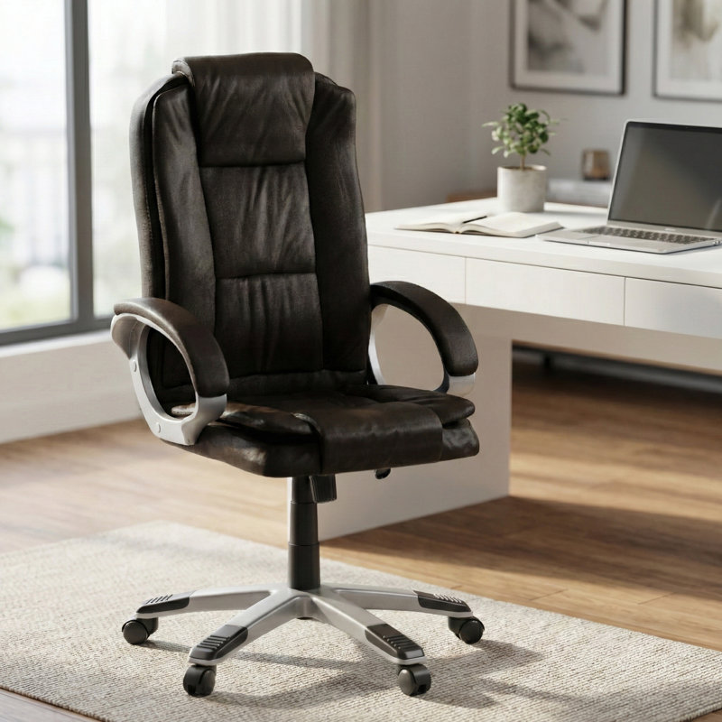 Latitude Run Muskoka Executive Chair with Headrest, Brown