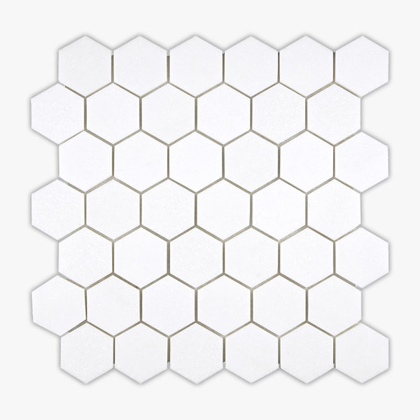Thassos 11" x 13" Marble Mosaic Wall & Floor Tile
