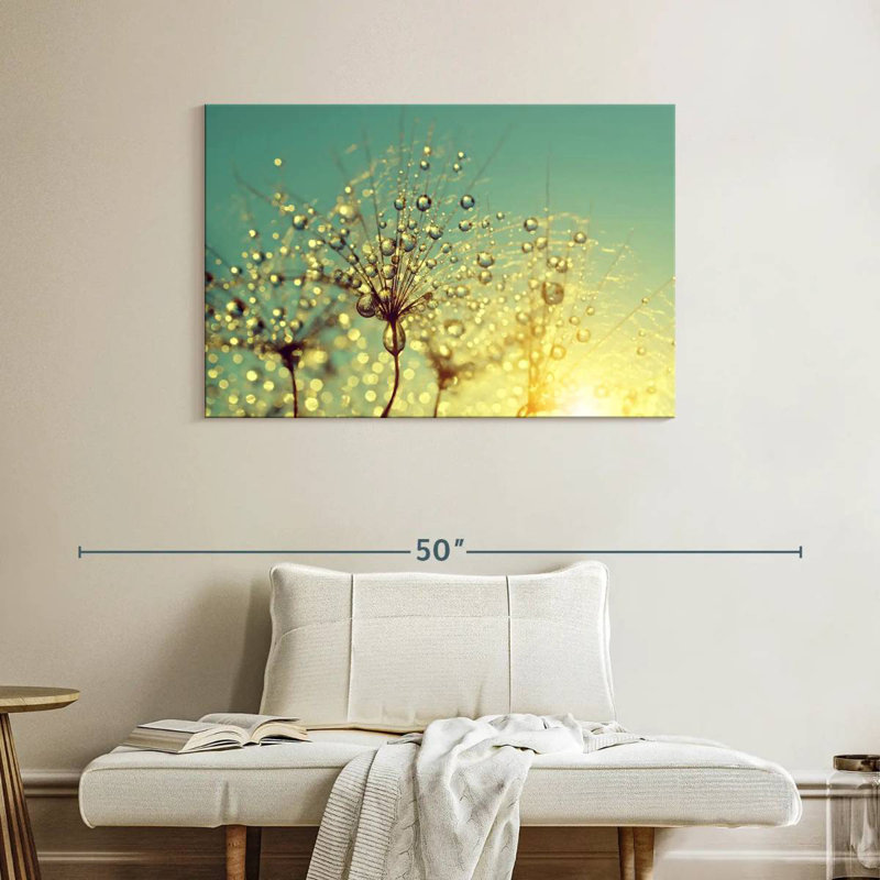 Harnek Dew Laden Dandelions, 26" H x 39" W