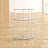 Beckett 23.75" Glass 3 Tier Half-Circle Display Console Table