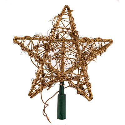 10'' Rattan Astrology & Stars Lighted Shatterproof Christmas