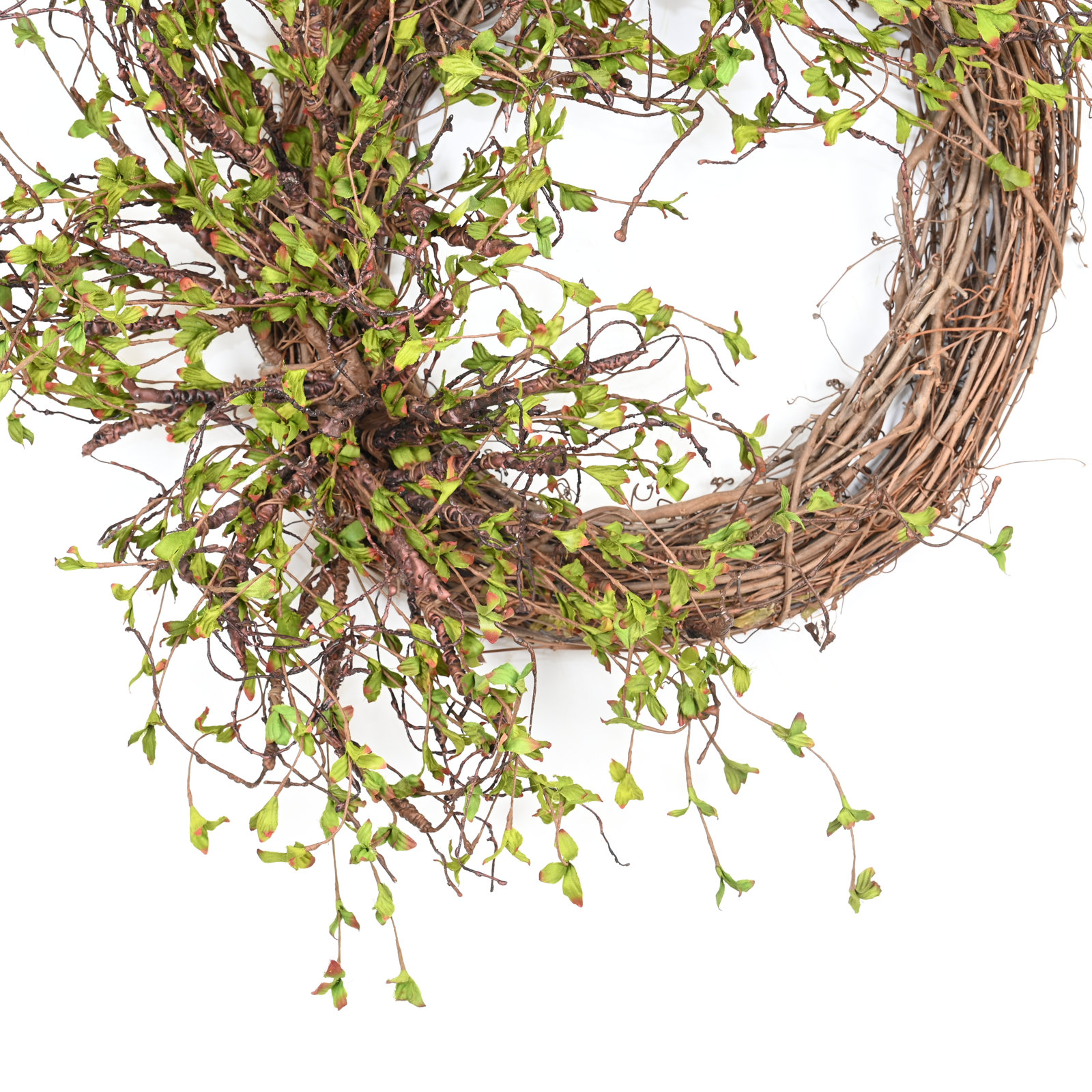 26" Handcrafted Grapevine Everyday Wreath, Brown/Green