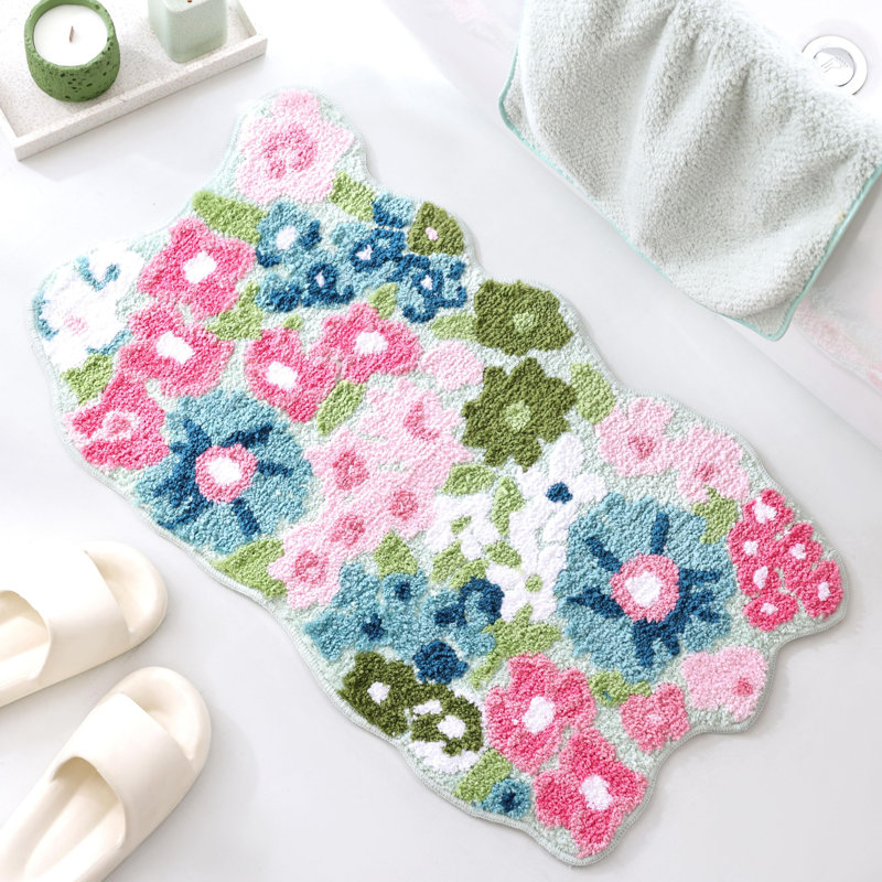  Tapis de salle de bain Wildflower, Printemps, fleurs sauvages, L 32 po x l 20 po