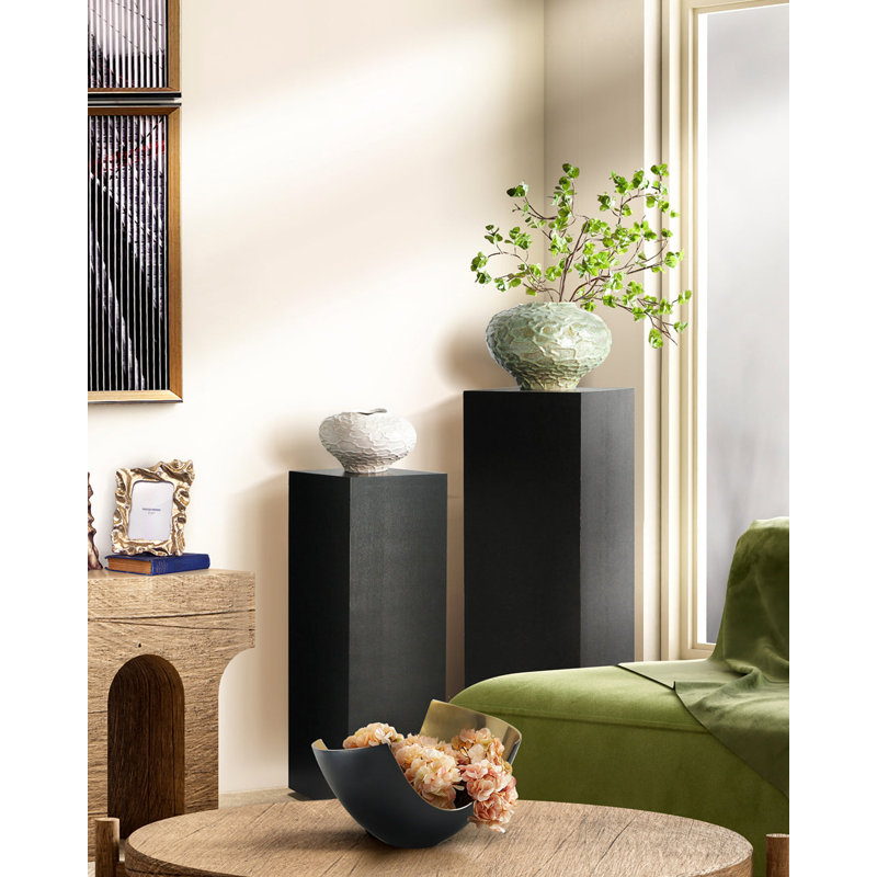MDF Square Columns / Pedestals, Ebony Walnut, 40" H x 12" W x 12" D