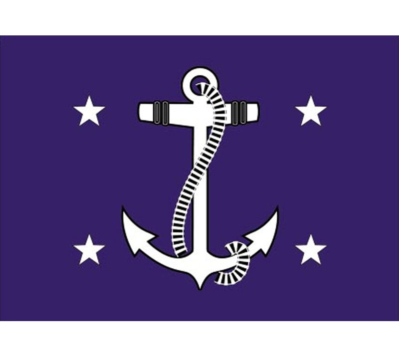 Secrétaire de la Marine, H 13 po x l 18 po