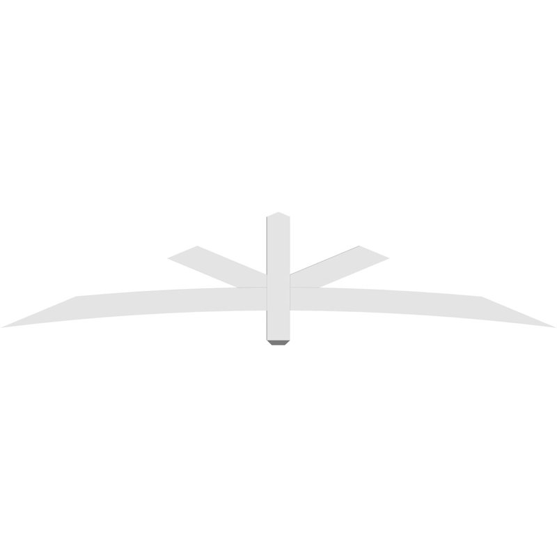 Support de pignon Alberta Alberta, H 20 po x l 96 po (pas 5/12), P 2 po x F 4 po, PVC