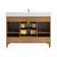Meuble-lavabo simple autoportant 48 po avec lavabo encastré et plateau en pierre reconstituée Arezzo-937551656