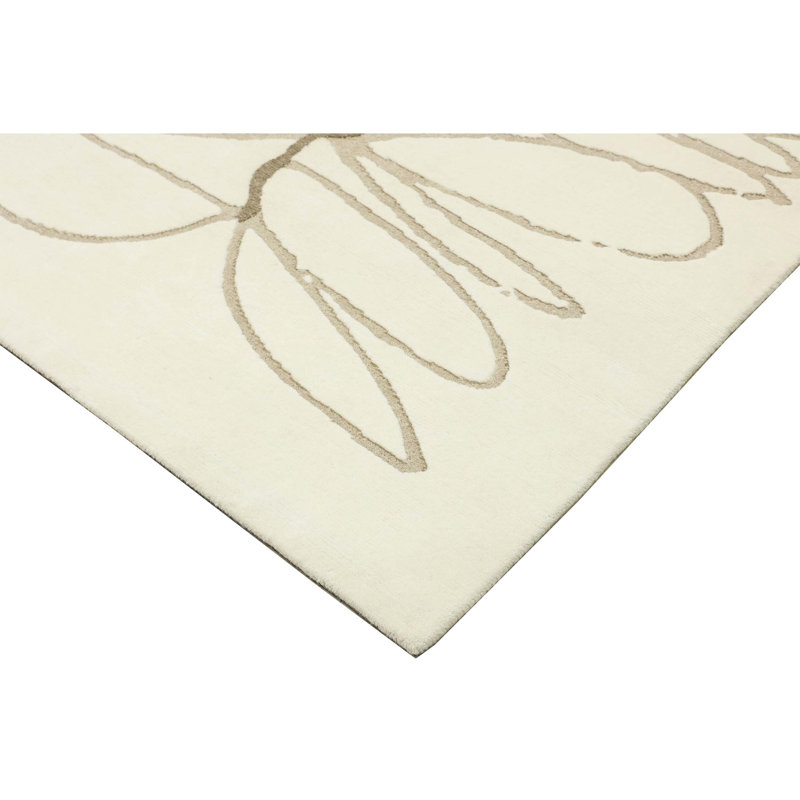 Hand Knotted Abstract Area Rug, Rectangle 8' x 10'