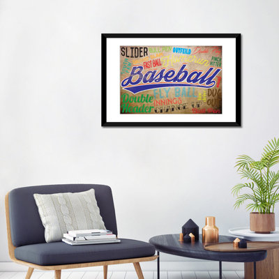«Baseball Slang» par 5by5collectif, reproduction sur toile tendue