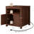 24" Farmhouse End Table With Charging Station And Barn Door Storage-913112093
