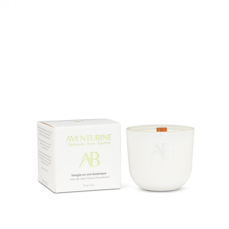 Aventurine Crystal Candle, Green, 2 oz Jar