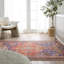 Tapis orange / mauve tissé à la machine Damaya-88037022
