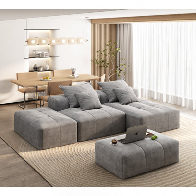 Canapé modulaire surdimensionné moderne avec repose-pieds
