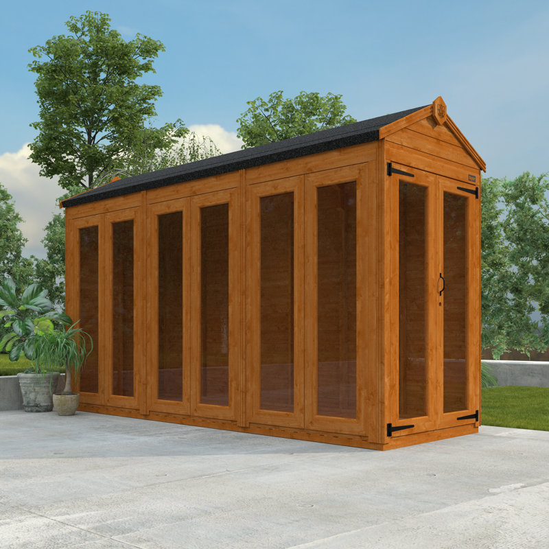 12x4w TigerFlex® Shiplap Apex Full Pane Summerhouse