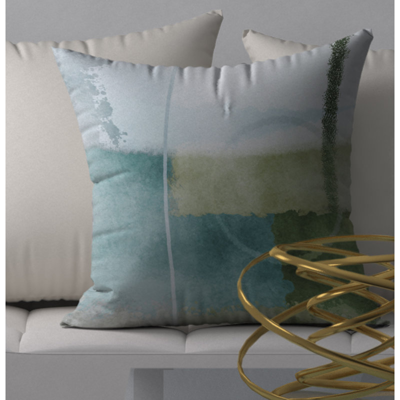 Abstract Reversible Throw Pillow, 18" x 18"