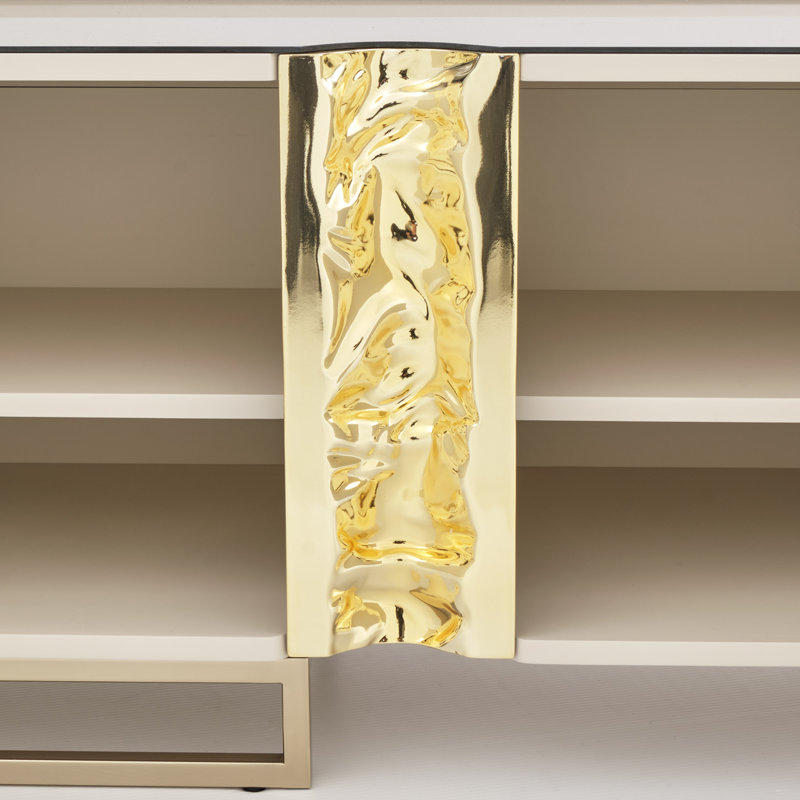 Lisbon Media Console, Matte Cream