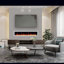 Foyer électrique intelligent 78 "LITEeer Homes II II ZEF78X | Ultra-mince fixé au mur et encastré | HD multi-flammes, bûches respirantes avec décoration de roches de glace pilée, contrôle de l'application