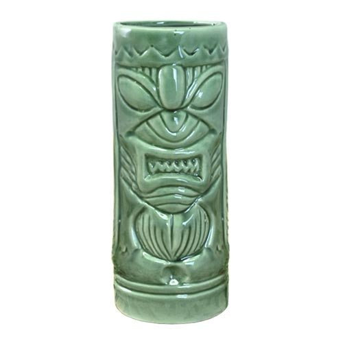 BarConic® Tiki Drinkware - Tasse en céramique moyenne verte - 11 onces