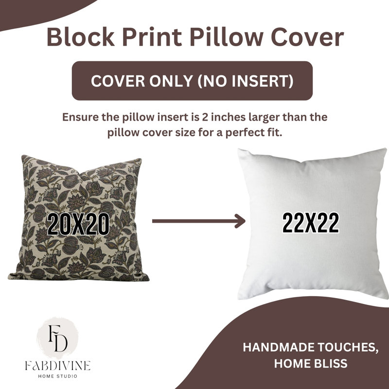 Housse de coussin fabriquée à la main de qualité supérieure Fabcline, crème anglaise crème, Carrée, H 26 po x l 26 po