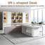 Luxurious Ergonomic L-Shaped Executive Desk With Integrated Storage, High-Quality Materials, Fixed LED Lighting-527337395
