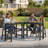 6-pieces Patio Bar Set, All Weather Hips Outdoor Waterproof 4-person Outdoor Bar Height Table And Stools, Black-1643681073-1639796295