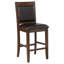 Chaise de comptoir rembourrée Alysse Noyer