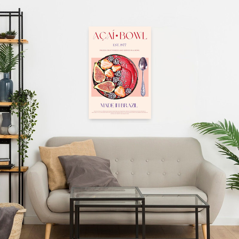 «Vibrant Aasaas Fruit Bowl», art mural vibrant, H 24 po x l 16 po