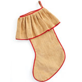 Rustic Jute Christmas Stocking