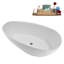 Baignoire autoportante en résine 59 po avec drain interne 59 po Streamline