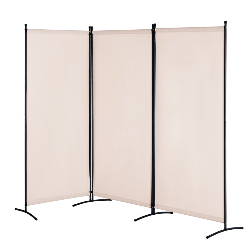 Paravent pliable à 3 panneaux, cloison portable et amovible pour séparer les pièces, idéal pour un bureau, une chambre ou un espace de travail. Couleur : beige.
