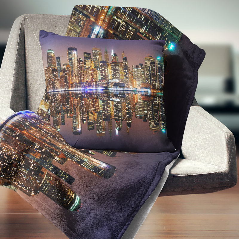 Coussin City City - Manhattan, 16 po x 1 po