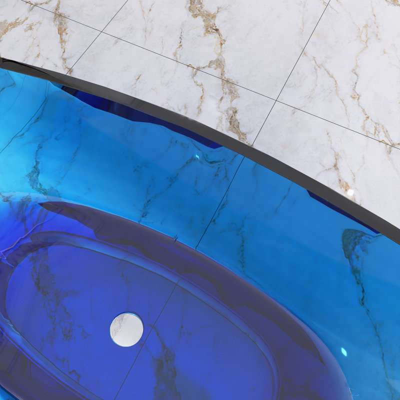 64'' x 29.6'' Soaking Resin Bathtub