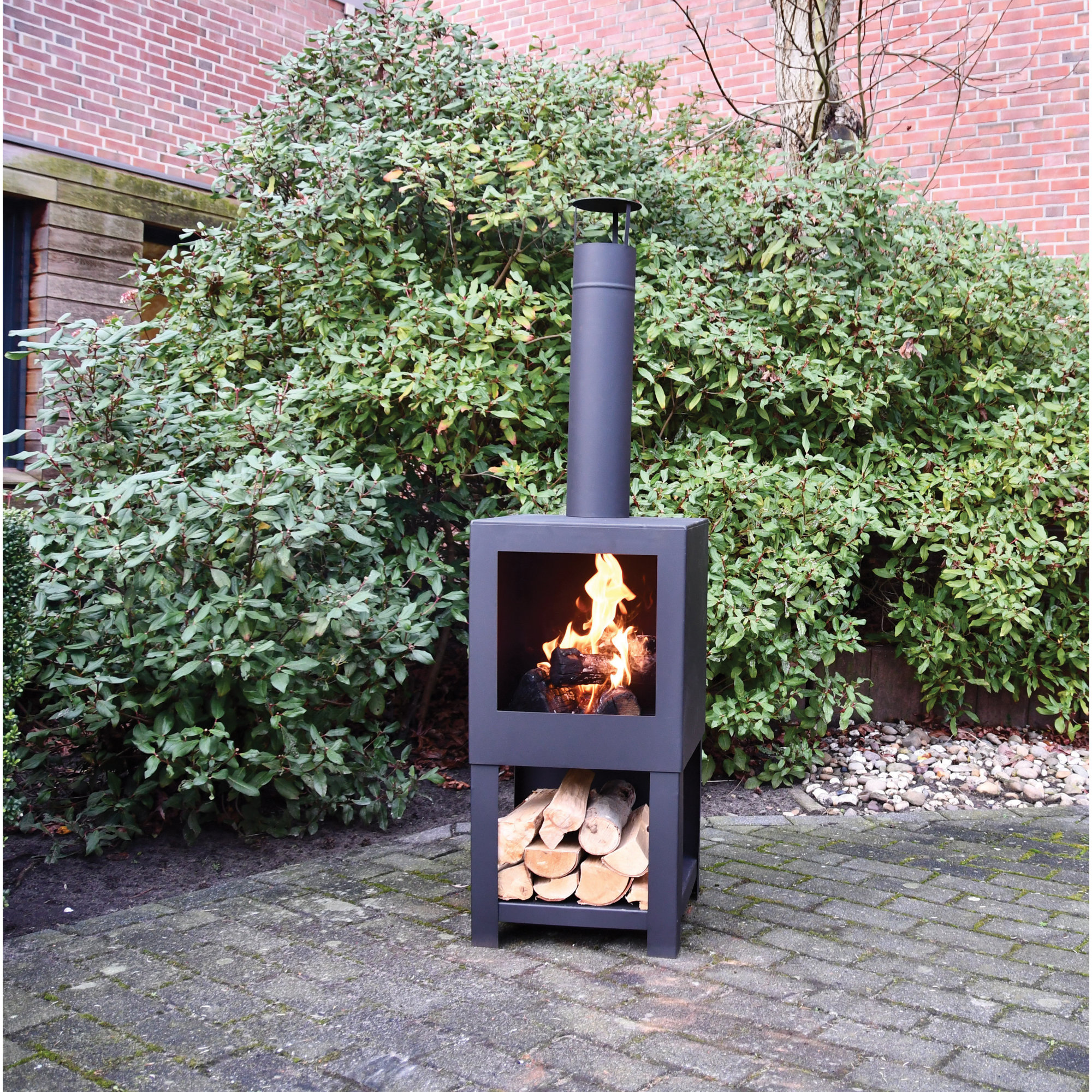 Ahmier Rectangle Outdoor Fireplace