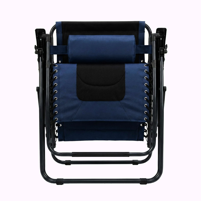 Fauteuil surdimensionné rembourré zéro gravité, chaise longue de 30 po de largeur, fauteuil inclinable pliable pour patio avec porte-gobelet, support de 400 lb, conception ergonomique pour la détente, structure en bois amovible et réglable
