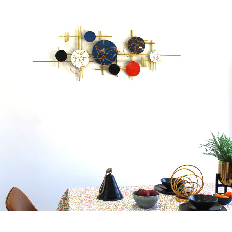 Art mural 3D moderne en huit cercles multicolores pour chambre d'enfant