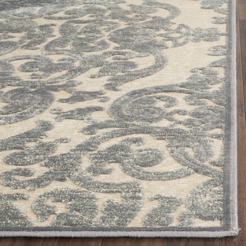 Paradise Grey/Multi Viscose Chenille Silk Rectangular Rug