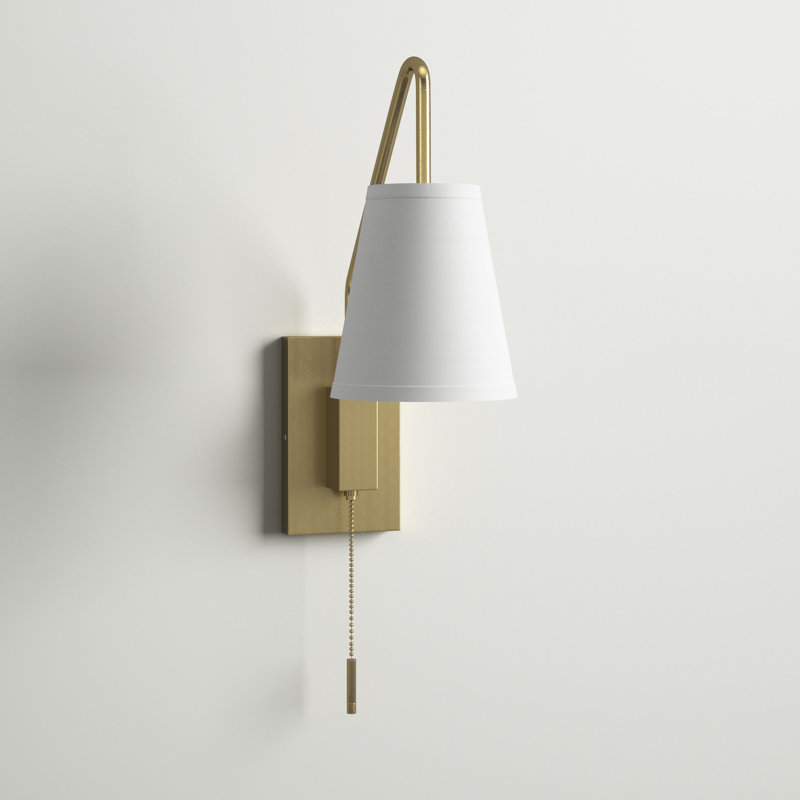 Bailee 1-Light Dimmable Wall Sconces, Warm Brass