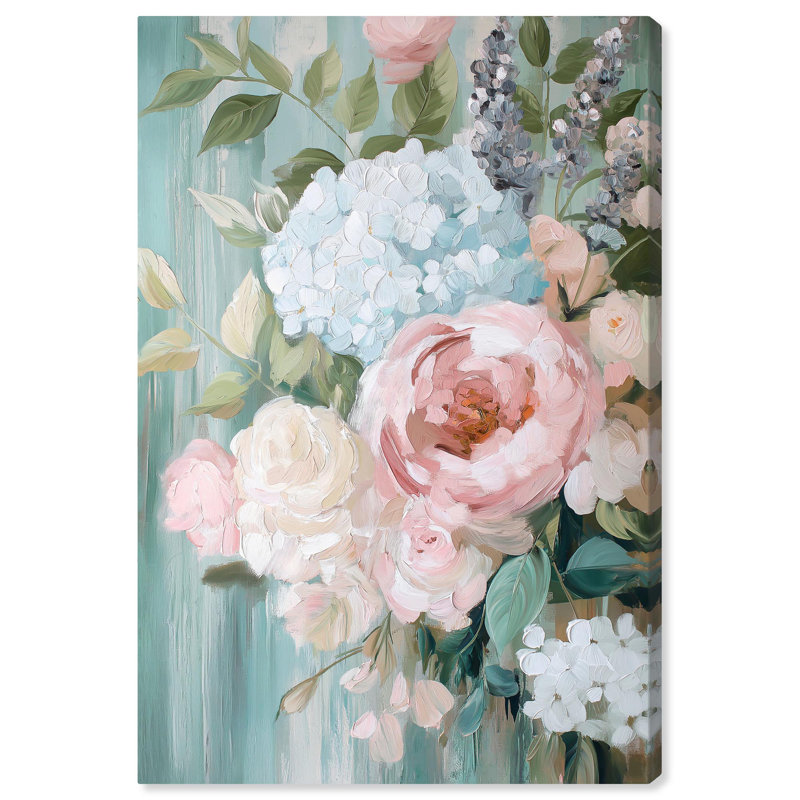 Petals of Spring II Pastel Floral Wrapped Canvas Art