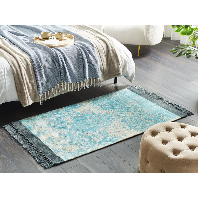 Akeilah Moroccan Viscose Hand Woven Area Rug, Rectangle 80 x 150cm