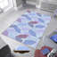 Tapis bleu tissé à la machine Melton-675304551