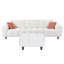 Canapé modulaire convertible de 111,81 pouces, canapé en L avec canapé en tissu, canapé de style guimauve de style moderne pour le salon et le bureau