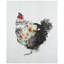 Poule avec fleurs