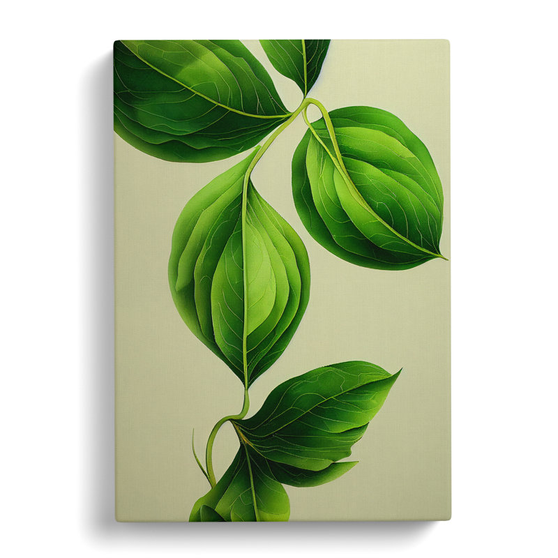 Plant Leaves No.3 - Wrapped Canvas Print, 76cm H x 50cm W x 3cm D