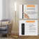 Modern LED Floor Lamp With Remote And Touch Control, Standing Lamp With White Cylinder Shade