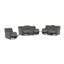 Causeuse double inclinable avec console, chenille grise-158979807