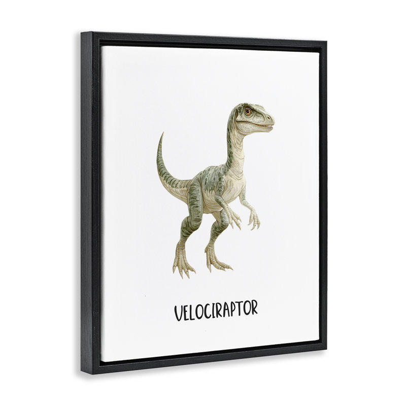 Faites connaissance avec le cadre flottant Velociraptor, design par Christine Simpson Art, H 31 po x l 25 po