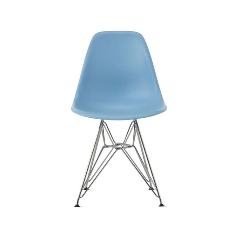 Chaise d'appoint en plastique Renna, Bleu clair