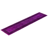 Overdyed Hand-Knotted Wool Modern-Contemporary Purple Runner 2' 7" x 12' 4"